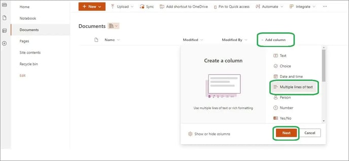Knowledge Source setup Sharepoint